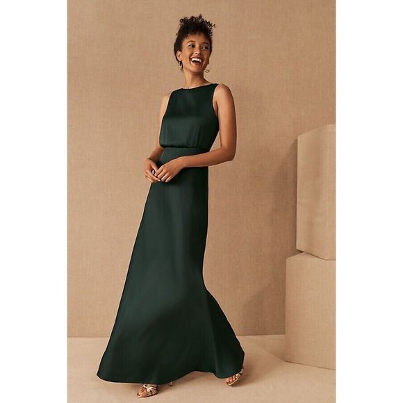Anthropologie Sachin + Babi Beckett Satin Maxi Dress Size 0 - Picture 1 of 12